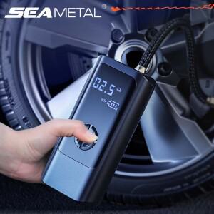 씨메탈 휴대용 공기 펌프 자동차 압축기 충전식 무선 타이어 오토바이 12V 8000mAh