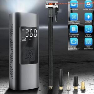 차량용 전기 펌프 휴대용 무선 압축기 타이어 팽창식 수축 LED USB 충전 오토바이 6000mAh