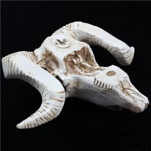 전자제품 액세서리 10X 창의적인 레진 양 머리 해골 벽걸이 3D 동물 롱혼 조각상 공예품 뿔 장식품