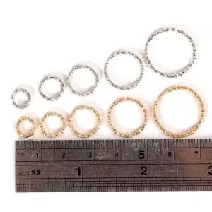 50pcs 8 10 15 18 22mm 라운드 점프 링 트위스트 오픈 분할 쥬얼리 용 커넥터 결과 용품 DIY