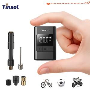 TINSOL 120PSI 미니 자전거 펌프 스마트 무선 에어 소형 및 휴대용 오토바이 볼 스포츠에 적합