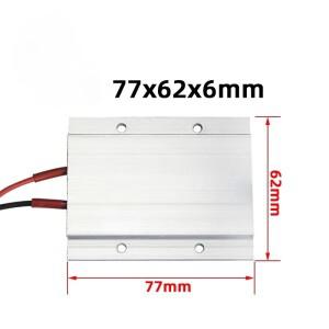 PTC 알루미늄 쉘 히터 요소, 일정한 온도조절기 서미스터, 공기 난방 인큐베이터 LED 조명, 77x62mm, 12-22