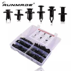 Runmade 102pcs 6.3mm 범퍼 푸시 패스너 리벳 클립 확장 나사 교체 키트 제거 도구