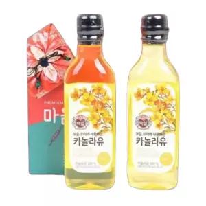 카놀라유 500ml 2P 선물세트 10개 오일 식용유 식당 유채유 식물성오일 부엌