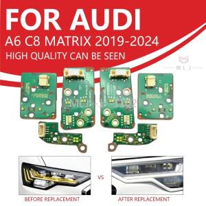 신형 매트릭스 헤드라이트 모듈 LED DRL PCB 보드 칩 아우디 A6 C8 2019-2024 자동차 액세서리 엔젤 아이즈