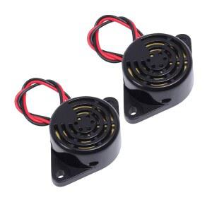 2 PCS 피에조 버저 Icstation 알람 12V 전자식 삐삐 100dB 사이렌 지속음 오토바이 골프 카트 차량용