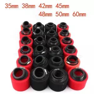 35mm 팔꿈치 목 폼 에어 필터 스폰지 클리너 스쿠터 먼지 자전거 오토바이 레드 Kayo BSE