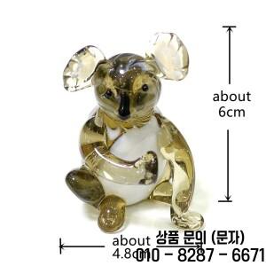 Murano 유리 코알라 베어 인형 장식 귀여운 동물 작은 홈 데스크탑 거실 컬렉션 14세 이상를위한 휴일 파티