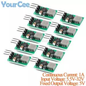 20pcs/1pc DC-DC 스텝다운 벅 컨버터 보드 전원 모듈 1A 5.5V-32V 동기 정류기 전압 조정기 LM7805 교체