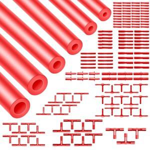 샤인유 레드 진공 호스 키트 6PCS 5FT, 1/8