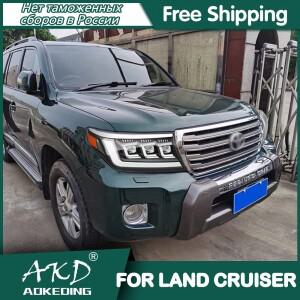 도요타 랜드 크루저 2008-2015 라이트 DRL 데이 런 LED 제논 벌브 안개 조명 자동차 액세서리 LC200 램프