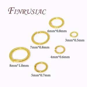 20-200개 3-8mm 금도금 스플릿 링 오픈 점프 커넥터 DIY 쥬얼리 제작 용품 연결