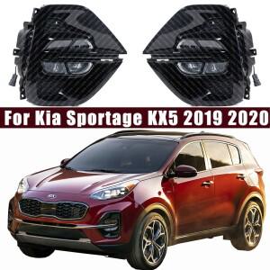 왼쪽/오른쪽 자동차 LED 헤드 라이트 DRL 안개등 커버 Foglights 램프 Kia Sportage KX5 2019
