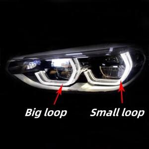 BMW X3 G01 F97 LED DRL 조리개 링 라이트 가이드 주간 러닝 튜브 천사 눈