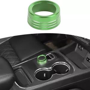 RT-TCZ for RAM 기어 변속 노브 링 트림 커버 장착 2013-2017 Dodge Durango 2014-2017 그린 인테리어