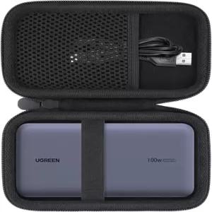 UGREEN 파워 뱅크 20000mAh 100W 휴대용 충전기와 호환되는 바발 하드 여행용 케이스 해당