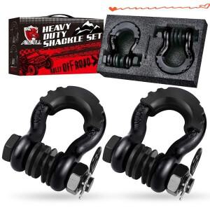 2pcs 3/4 D 링 걸쇠 19 톤 견인 트럭 후크 보호 커버 루프 트레일러 Suv 수정 바