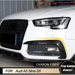 아우디 A5-Sline S5 2012-2016 차량용 전면 스플리터 카본 파이버/FRP 안개등 램프 카나드 핀 1쌍