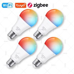 호환 18W 15W WiFi /Zigbee 3 0 스마트 Led 전구 Alexa LED 램프 E27 RGB 2700-6500K, Google Assistant Smart Life 용 스마트 램프