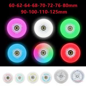 LED 플래시 휠 인라인 스케이트 스피드 록 팬시 롤러 PU 타이어 60mm 4 개