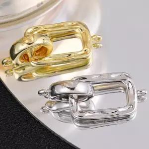 Juya 수제 18K 골드 실버 도금 패스너 보석 커넥터 Clasps 바느질 진주 비즈 만들기위한 액세서리