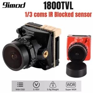 9IMOD FPV 카메라 1800TVL 5MP 2.1mm 1/3 coms IR 차단됨 RC 레이싱 드론 DIY 부품용 OSD 내부가 포함된