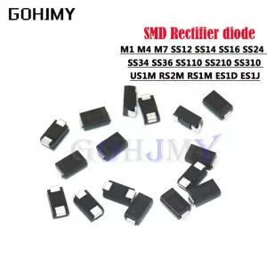 100PCS 정류 다이오드 M1 M4 M7 SS12 US1M RS2M ES1D DO-214AC 쇼트 키다이오드