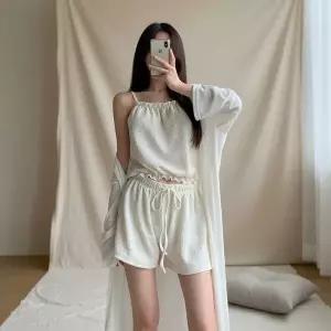 여성용 비침 롱 가디건 망사 메쉬 시스루