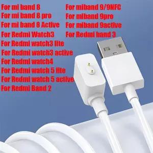 Xiaomi 스마트 밴드 8 9 8pro 액티브/Redmi Watch 5 3 2 범용 USB 충전 케이블용 자기 충전기
