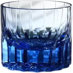 루이즈윤 에도 키리코 크리스탈 위스키 잔-8OZ-240ml-럭셔리 핸드컷 스카치 칵테일 보드카 코냑 주류 - 홈