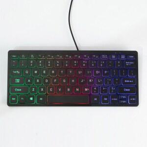키보드파우치 케이스 USB RGB 유선 미니 키보드 언어 캉지영어 데스크탑 일본어러시아어 컴퓨터 아랍어 노트북용 PC 78키
