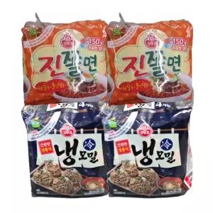 오뚜기 인기 비빔면 2종 세트 진쫄면 8개+냉모밀 8개 (총16개)