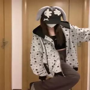 헐크 여성 여친 티 맨투맨 풀 프린트 슬림핏 후드 카디건 가을 집업 KKE3