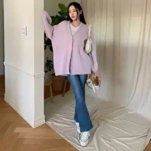 [하프클럽/옷자락]여성 롱 그라니아퍼 가디건