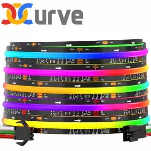 WS2811 주소 지정 가능 630 720 LED 드림 컬러 FCOB RGB IC 라이트 스트립 12mm 12V 24V 유연한 FOB COB