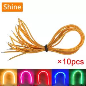 10pcs LED 필라멘트 유연한 3V COB 38mm 에디슨 전구 램프 부품 다이오드 장식