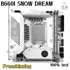 JGINYUE B660I SNOW DREAM 마더보드 64GB M.2 NVME HDMI DP LGA 1700 DDR4 미니-ITX 17*17 B660 메인보드