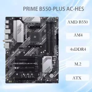 CPU 메인보드 지원 Ryzen 5 5600 R7 5700X3D ASUS PRIME B550-PLUS AC-HES AMD AM4 소켓 마더보드 100