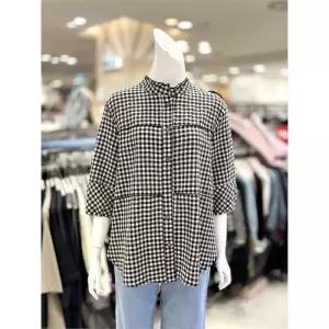 소고 세이브존01 체크 패턴 차이나넥 블라우스 AI2BA33 (9951864)