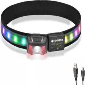 USB 충전식 LED 하드햇 라이트 경량 헬멧 색상 변경 가능 산업용 또는 건설용 호환되는 17가지 모드 -