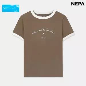 네파 여성 씨타 로고 링거 반팔 라운드 티셔츠 (7M45378-J17)