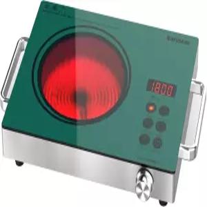 캐리니어 휴대용 전기 스토브 110V 손잡이가 있는 1800W 핫 플레이트 제어 단일 버너 일렉트리 쿡탑 세라믹