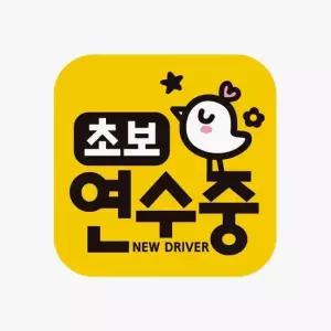 초보연수중 NEW DRIVER 반사 자석 자동차스티커 자석스티커