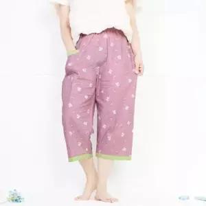 7부바지파자마 부드러운면여성곰돌이파자마바지하의7부