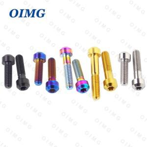 M5 M6 M8x10 15 20 25 30 35 40 45 50mm 티타늄 토르크 헤드 볼트 나사 자전거 전동 쉘 브레이크용 Ti 개조
