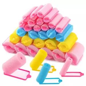 MAQIHAN 36PCS 폼 헤어 롤러 - 짧고 긴 컬링 수면을 위한 무열 컬링용 스펀지 롤로스 파라 카벨로 점보 대형 컬링기 부드러운 수면 얇은 컬 오버나이트 룰로