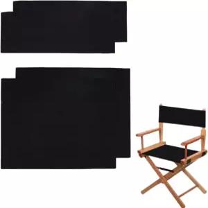 캔시빌 2 세트 21.2X 16./20.8X 7.7 이사 의자 교체 커버 캔버스 캐주얼 키트 시트 및 등받이 Black