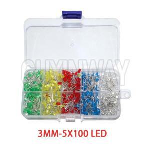 3MM 5mM 발광 다이오드 전자 키트 상자 F3 F5 LED 다양한 화이트 녹색 빨간색 파란색 노란색