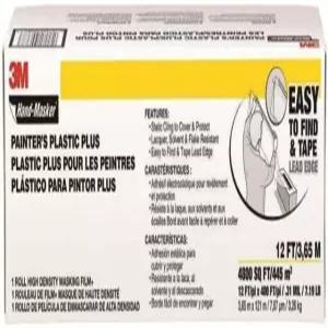 3M 핸드 마스크 페인팅 플라스틱 플러스 MFB-12 12피트 x 400피트 .31밀리언(3 65m 121m .00787mm)