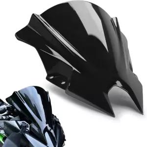 Ninja 500 2024 2025 2026 더블 버블 윈드스크린 바이저 플라이스크린 블랙용 오토바이 윈드쉴드 디플렉터